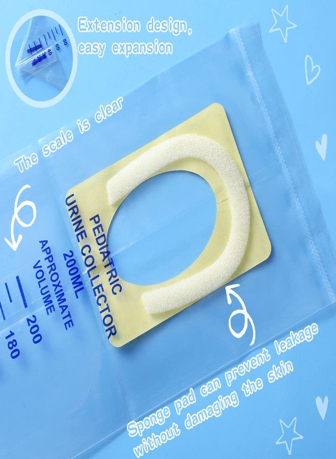 Sosation 20 Pcs Pediatric Urine Bag Collectors Clear Urine Catcher Pouch Individual Pee Bags Disposable Pediatric Collectors Adhesive Surface Spill Proof Baby Pee Bag for Kids Collection - Image 5